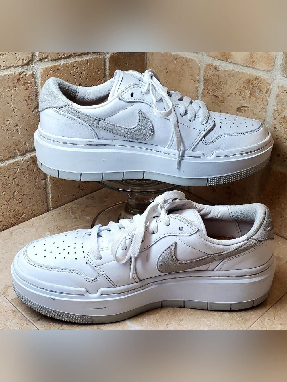 Womens Air Jordan 1 Elevate Low White Neutral Grey Size 7